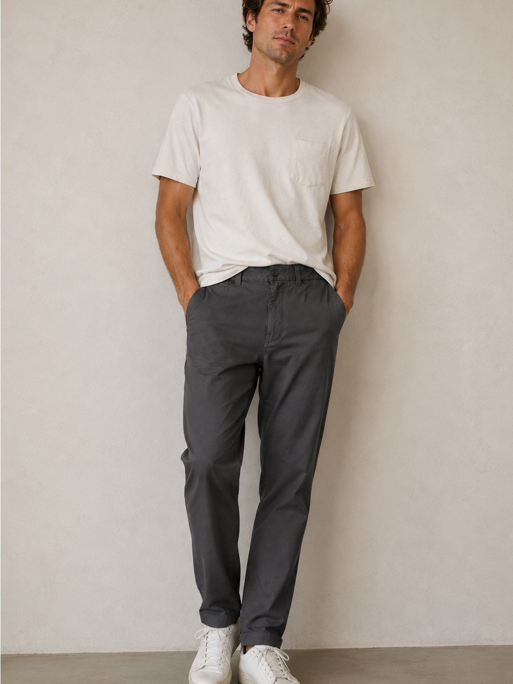 NWT VRST Slim Fit Canvas Pocket Pants Gray W35 L30 Stretch Performance